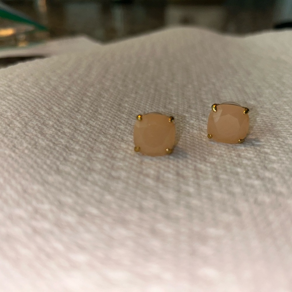 Kate Spade Gold and Blush Stud Earrings